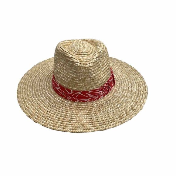 Brixton Joanna Straw Hat Honey/Aloha Red Size Women’s Small - Picture 1 of 5